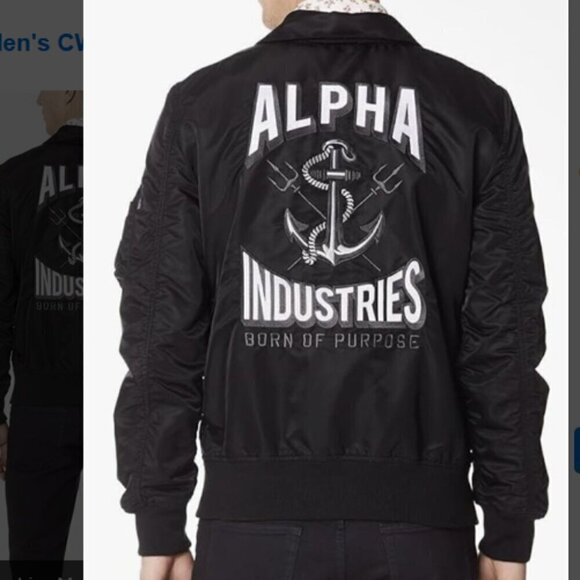 Alpha Industries Men's CWU‎ 36P MOD Slim Fit Size Large Black - Picture 1 of 16